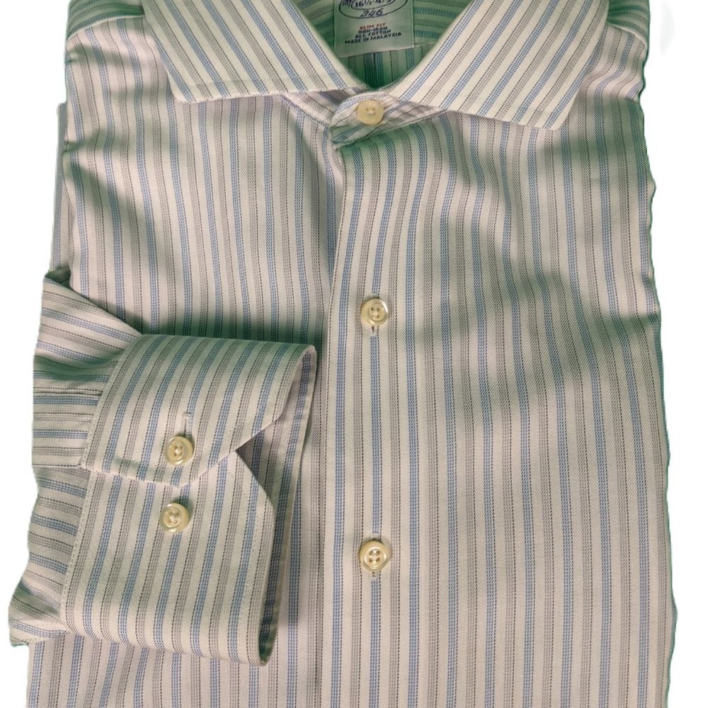 Brooks Brothers Spread Collar Mens' Button Down Dress Shirt Slim Fit - Picture 3 of 8